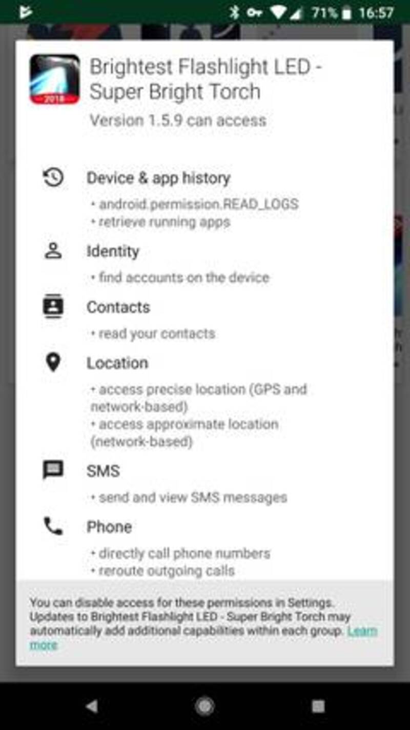 Flashlight Permissions 1